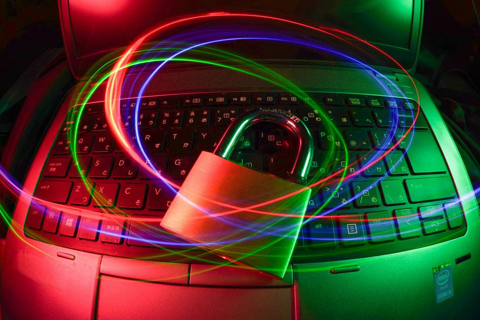 Blog author reviewing cloud security dashboard on laptop